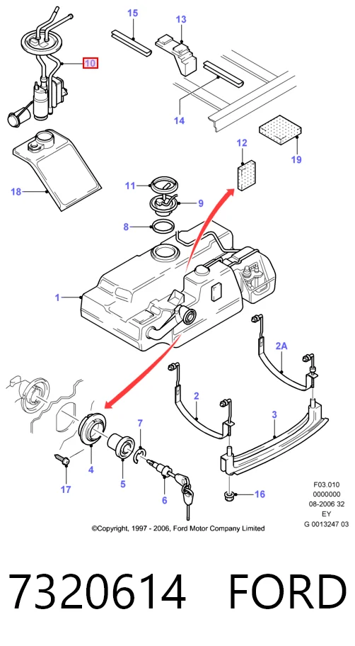 Bomba de combustível elétrica submersível para Ford Transit IV T