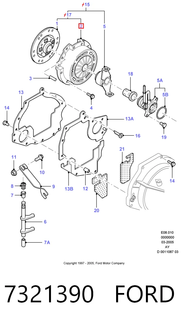 Cesta de embraiagem Ford Mondeo I GBP