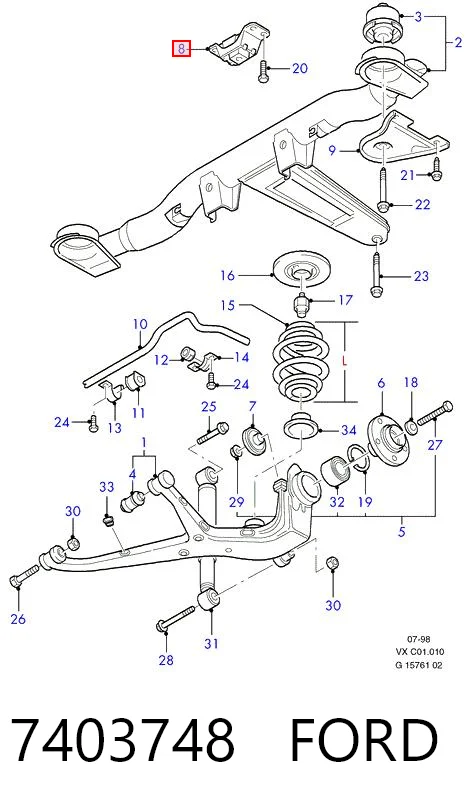 Compre Bloco silencioso de viga traseira (de plataforma veicular) Ford Galaxy 