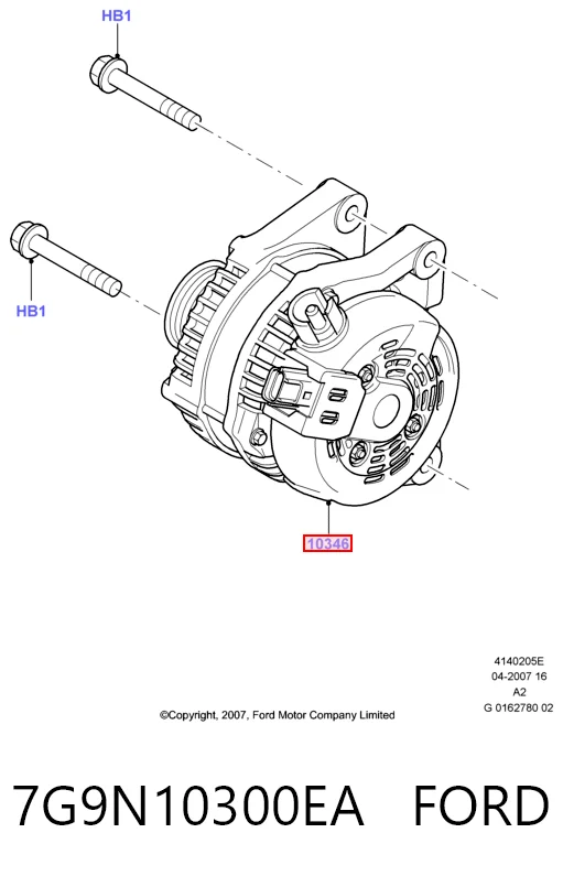7G9N10300EA Ford Gerador