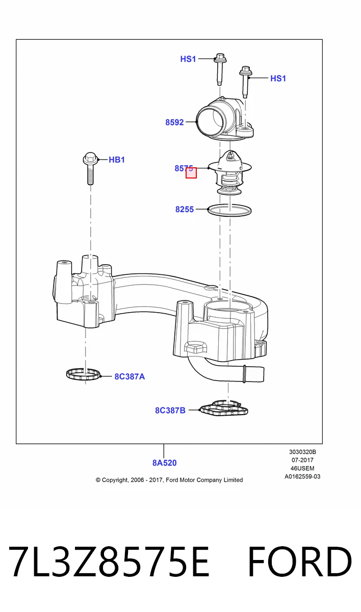  Termostato Ford Explorer SUV (2001 - 2005) 