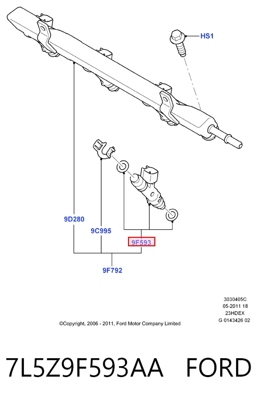 7L5Z9F593AA Ford