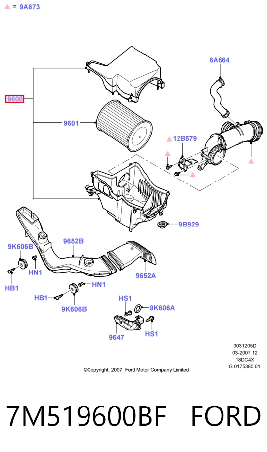  Caixa de filtro de ar Ford Focus II hatchback (DA, HCP, DP) (2004 - 2011) II