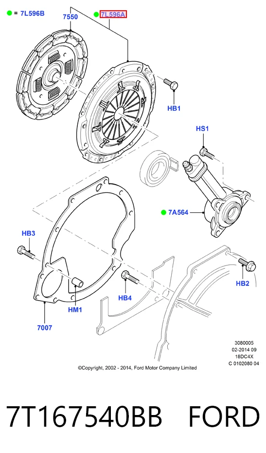 7T167540BB Ford