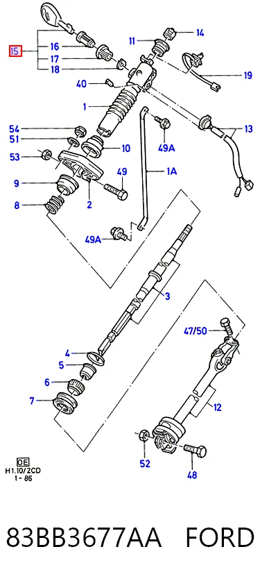 Fecho de ignição para Ford Fiesta Mk1 GBFT