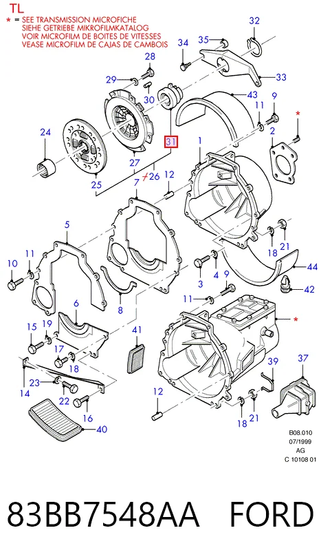 Compre Rolamento de liberação de embraiagem Ford Sierra 1