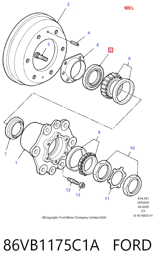 86VB1175C1A Ford