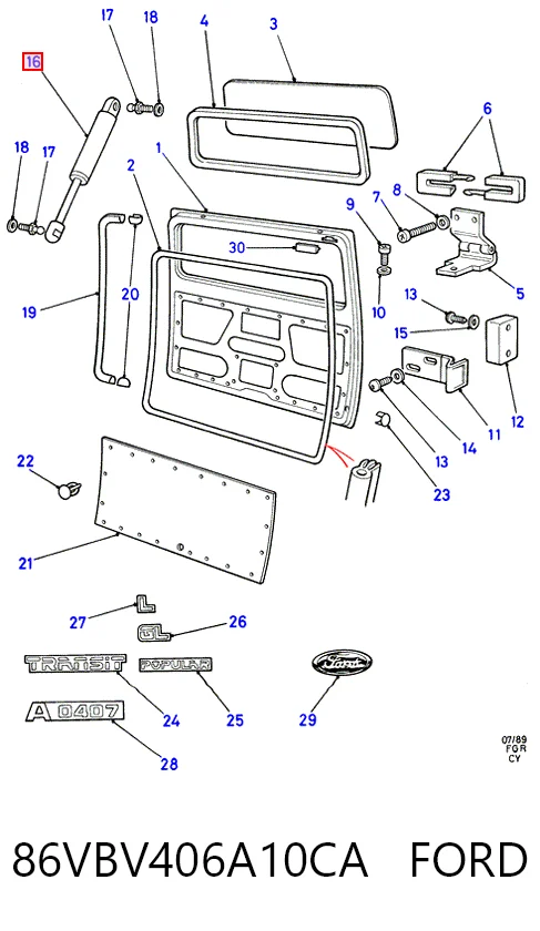 86VBV406A10CA Ford