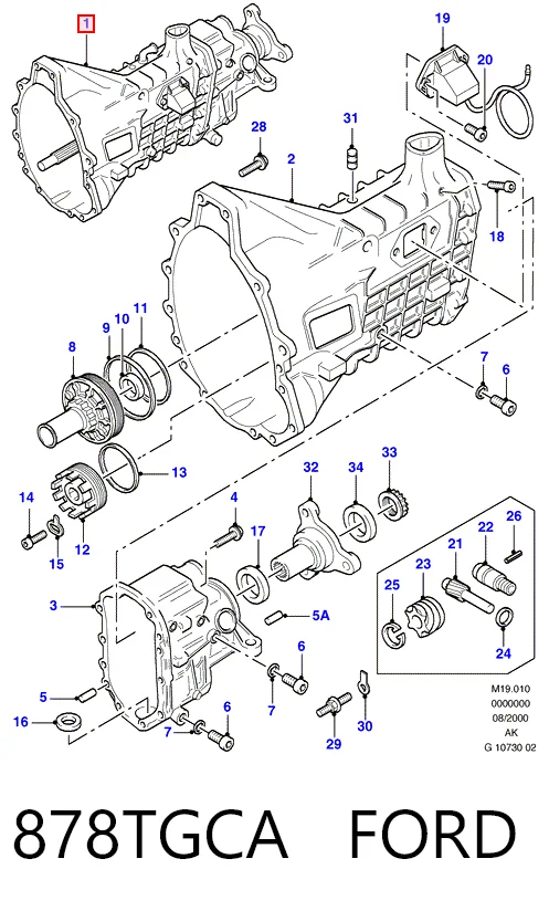 Caixa de Mudança montada (caixa mecânica de velocidades) Ford Sierra II GBC,GBG