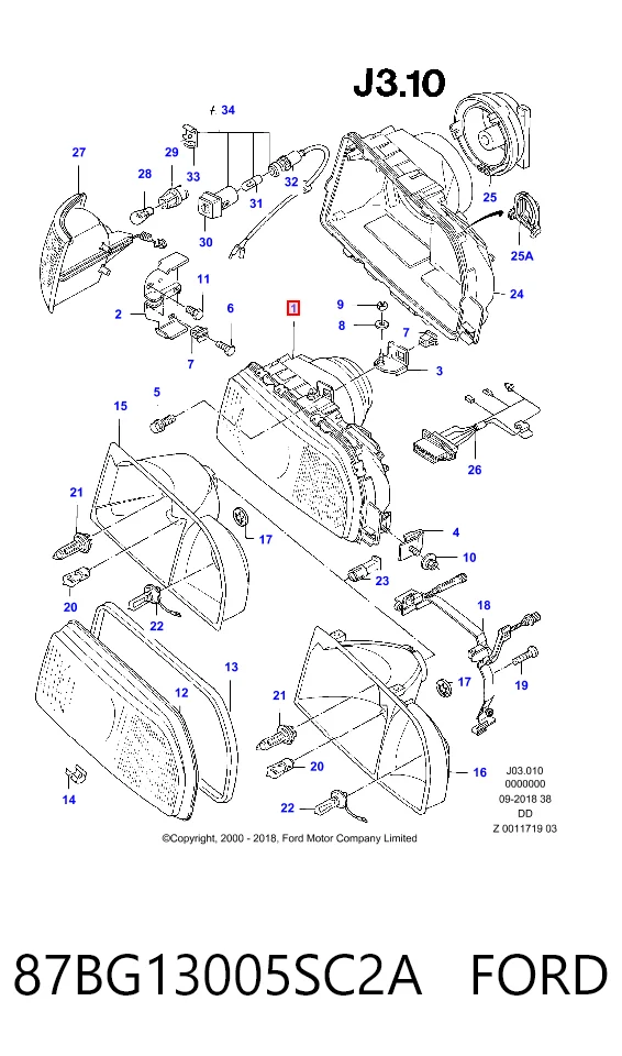 Compre Luz direita Ford Sierra 2