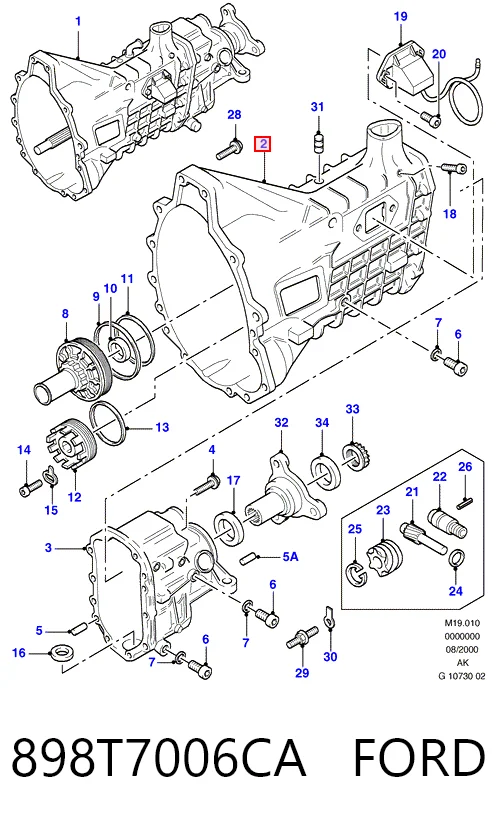  Caixa de Mudança montada (caixa mecânica de velocidades) Ford Sierra II hatchback (GBC,GBG) (1987 - 1993) II