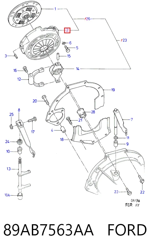 Cesta de embraiagem para Ford Escort VI GAL