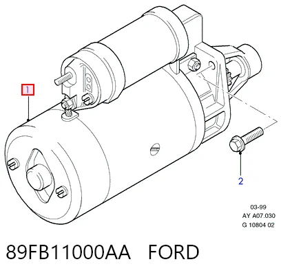 89FB11000AA Ford Motor de arranco