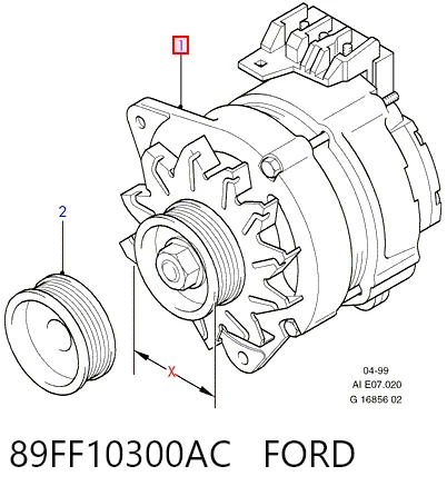 89FF10300AC Ford Gerador