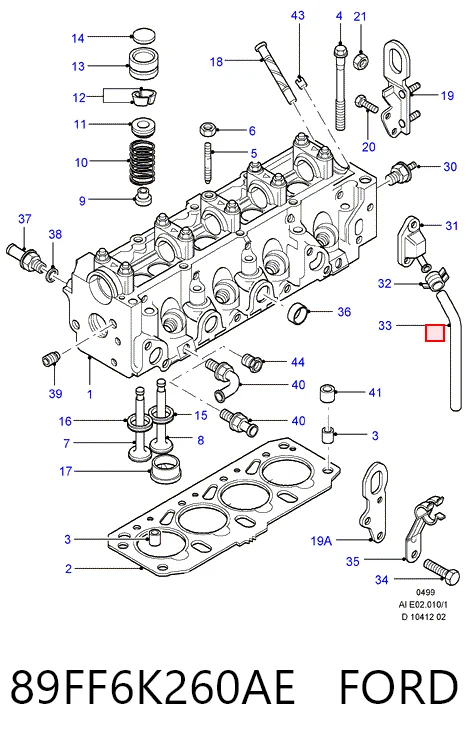  Vedante de tampa de válvulas de motor Ford Sierra II hatchback (GBC,GBG) (1987 - 1993) II
