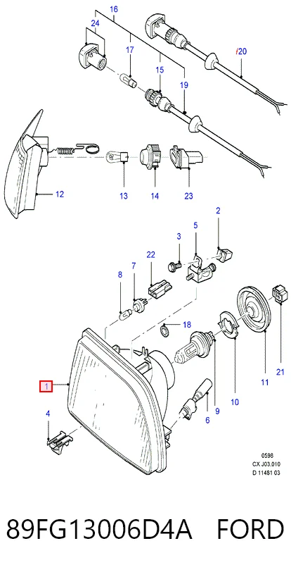 Luz esquerda LPA732 Magneti Marelli