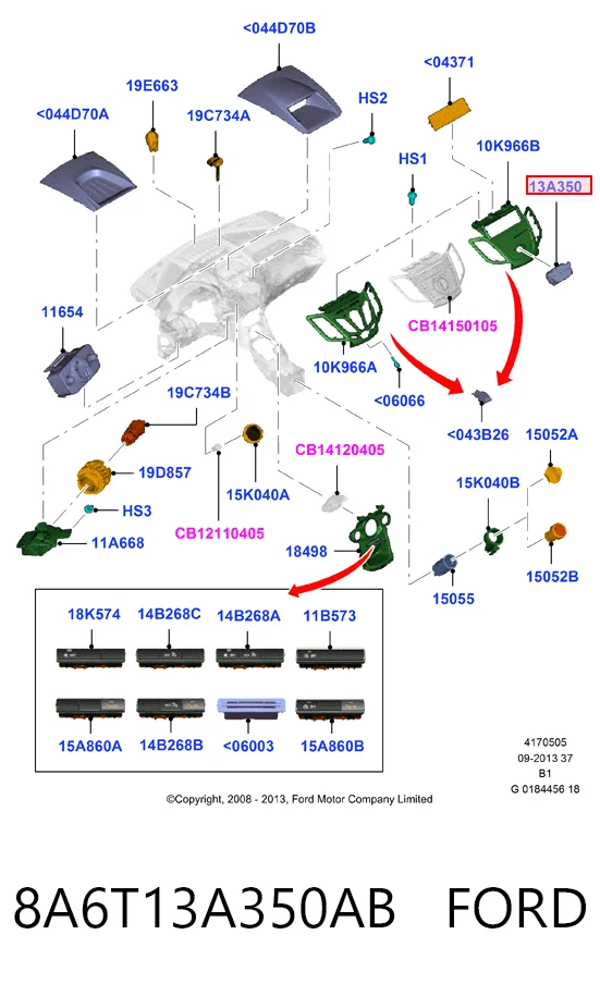 8A6T13A350AB Ford
