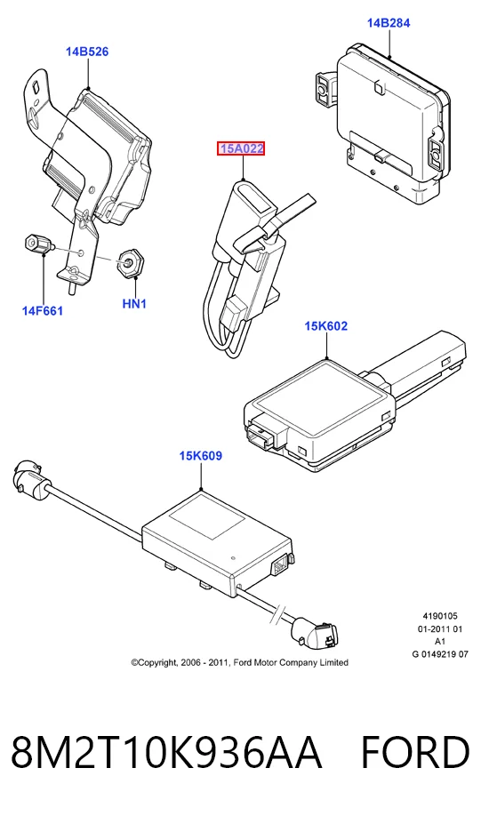 8M2T10K936AA Ford Sensor de temperatura do meio ambiente