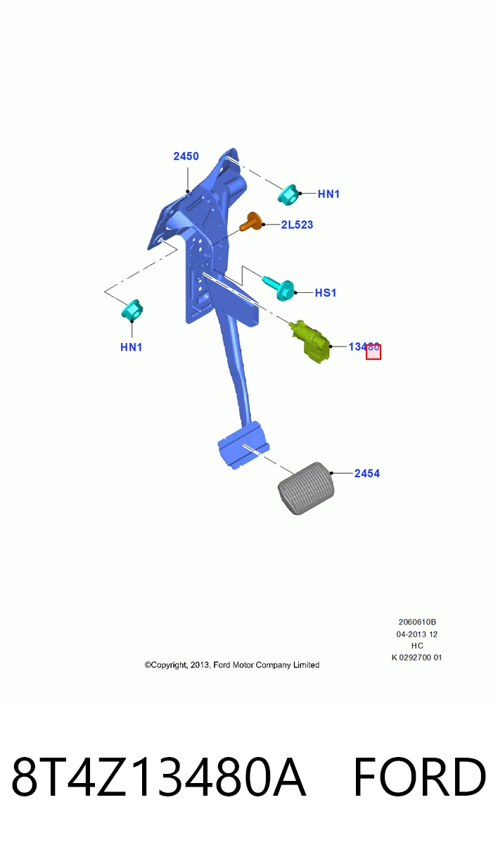 8T4Z13480A Ford Sensor de ativação do sinal de parada