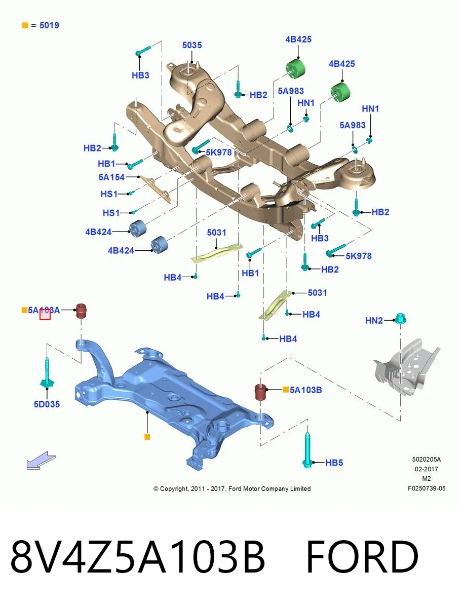 8V4Z5A103B Ford