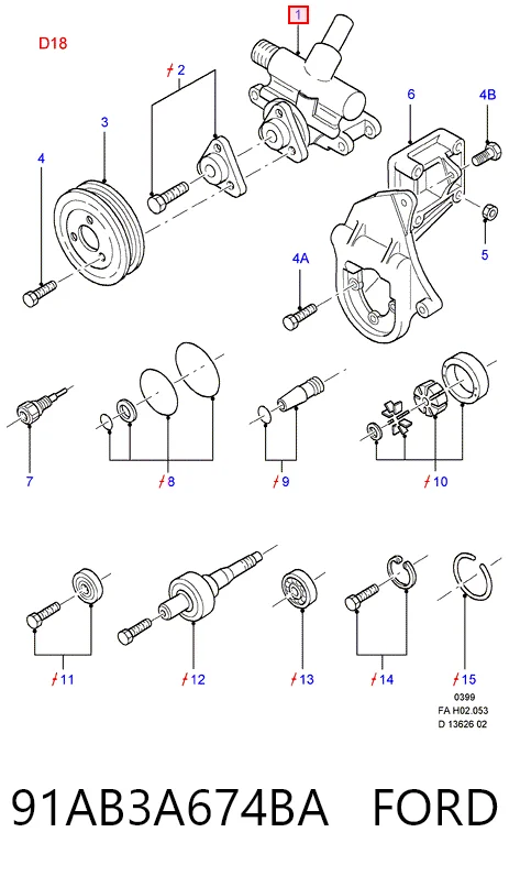 Compre Bomba da Direção hidrâulica assistida Ford Escort 5