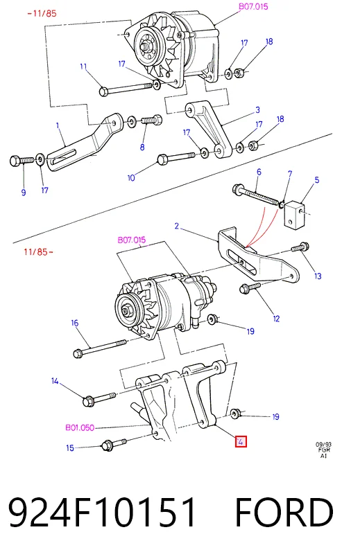Consola do gerador para Ford Transit IV T