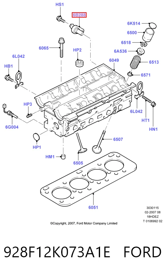 928F12K073A1E Ford Sensor de posição da árvore distribuidora