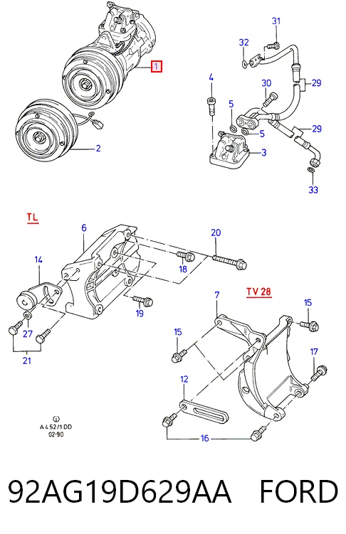 Compre Compressor de aparelho de ar condicionado Ford Sierra 2