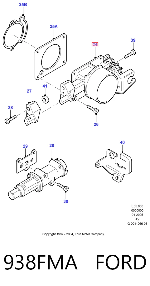 Válvula de borboleta montada para Ford Fiesta Mk3 GFJ