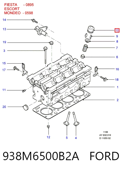 Compre Compensador hidrâulico (empurrador hidrâulico), empurrador de válvulas Ford Mondeo 2