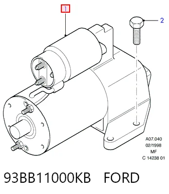 93BB11000KB Ford Motor de arranco