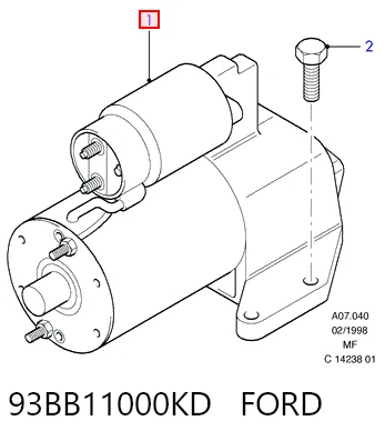 93BB11000KD Ford Motor de arranco