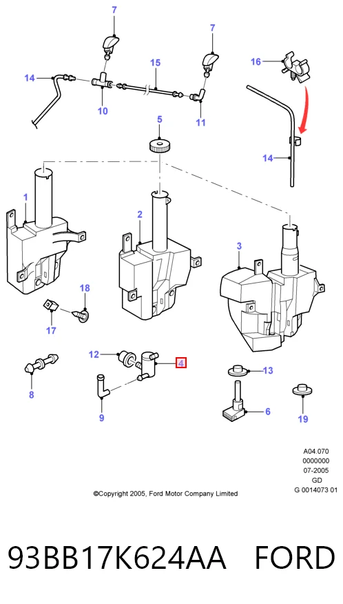 93BB17K624AA Ford