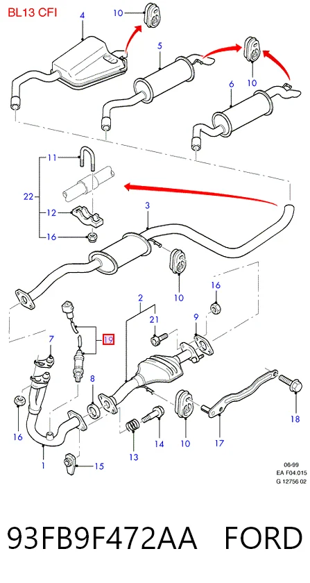 Compre Sonda lambda, sensor de oxigênio Ford Escort 7