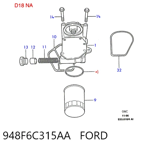948F6C315AA Ford Sensor de posição (de revoluções) de cambota