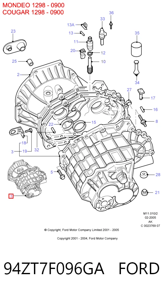  Caixa de Mudança montada (caixa mecânica de velocidades) Ford Mondeo I hatchback (GBP) (1993 - 1996) I