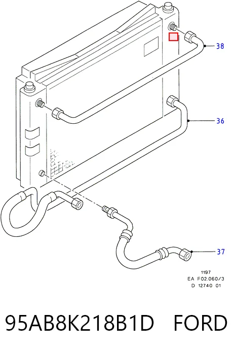  Tanque de expansão do sistema de esfriamento Ford Escort VII hatchback (GAL, AAL, ABL) (1995 - 1998) VII