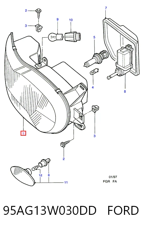 Compre Luz esquerda Ford Escort 7