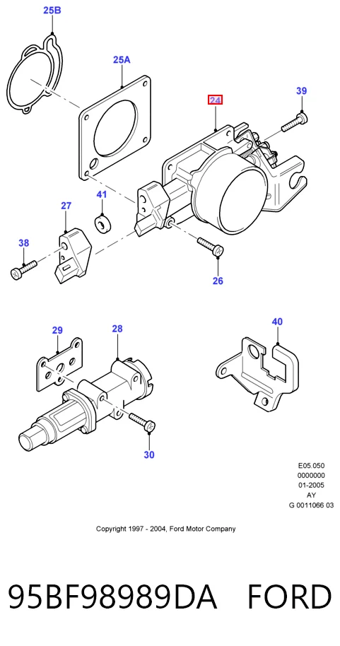 Válvula de borboleta montada para Ford Mondeo I GBP