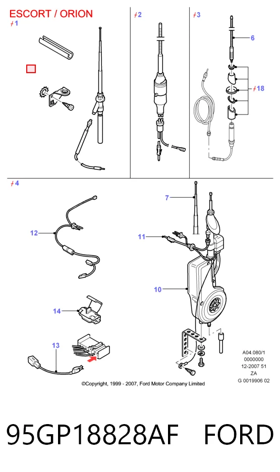 Antena Ford Fiesta preço, a partir de 10,93 USD