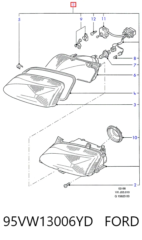 Luz direita Ford Galaxy preço, a partir de 22,04 USD
