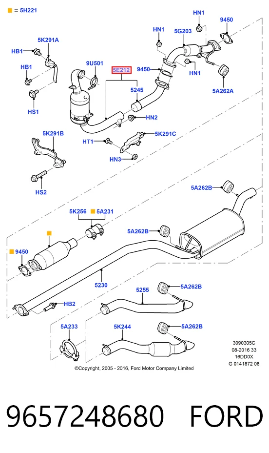 9657248680 Ford Turbina
