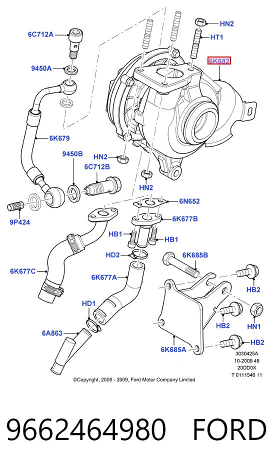 9662464980 Ford Turbina