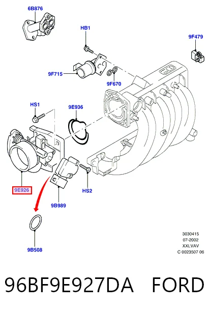 Válvula de borboleta montada para Ford Ka  RBT