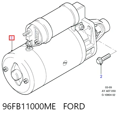 96FB11000ME Ford Motor de arranco