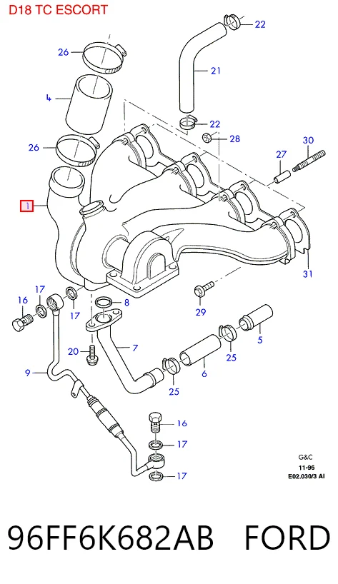 Turbina para Ford Escort '95 AVL