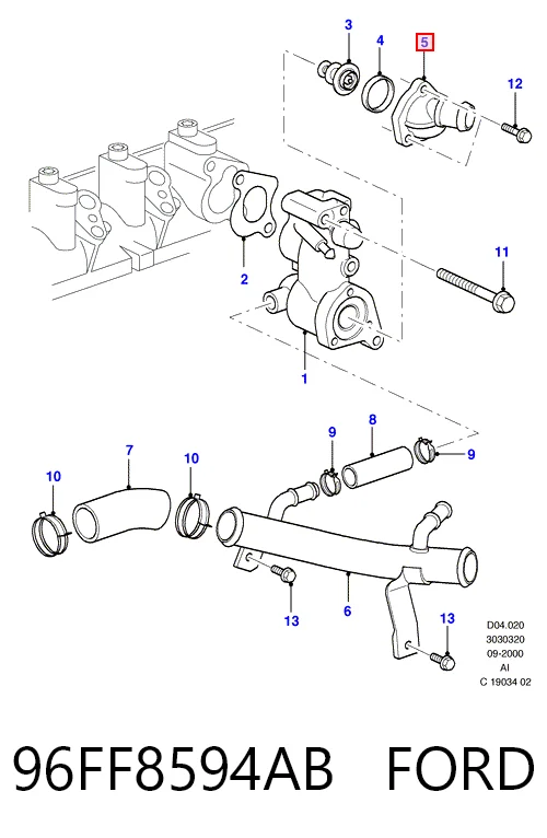 Compre Mangueira (cano derivado) do sistema de esfriamento Ford Escort 7