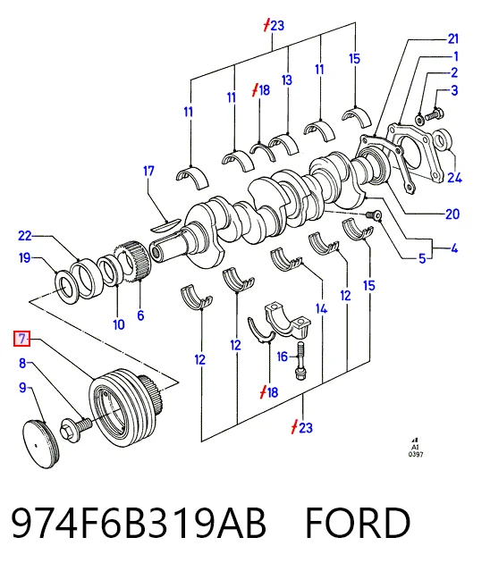 Polia de cambota para Ford Transit IV E