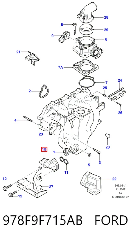  Válvula (regulador) de marcha a vácuo Ford Mondeo II sedan (BFP) (1996 - 2000) II
