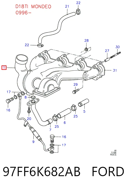 Turbina Ford Mondeo II BFP
